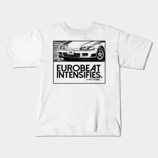 EUROBEAT INTENSIFIES - Civic EG / SR3 Kids T-Shirt